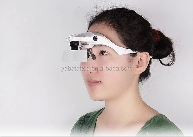 Tattoo Headband Led Light Lamp with Magnifying Glass