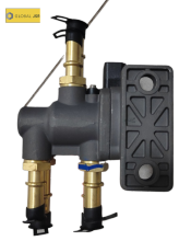 Excavator fuel tank conversion solenoid valve