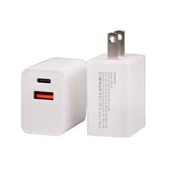 Portable PQ-18W Dual USB Port Fast Wall Charger