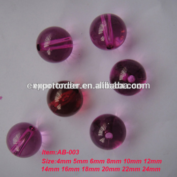 clea round acrylic beads