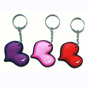 promotional pvc heart shape keychain