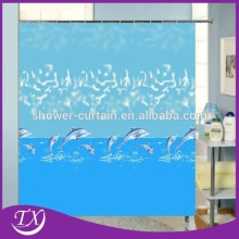 Sea Style Printing Dolphin Polyester Fabric Bathroom Shower Curtain