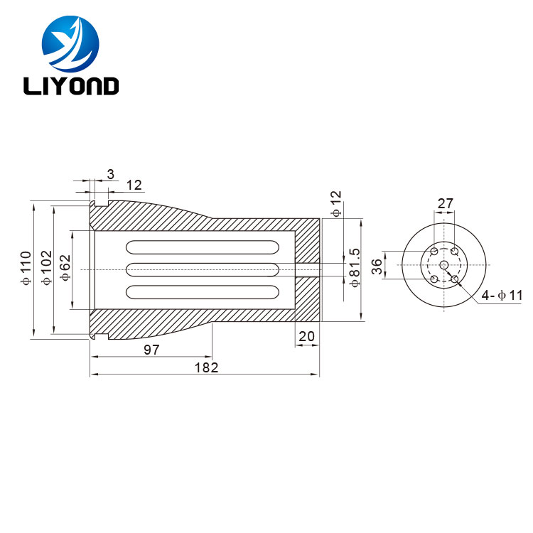 LYB259 T2 red copper VS1 vacuum circuit breaker contact arm 3150A