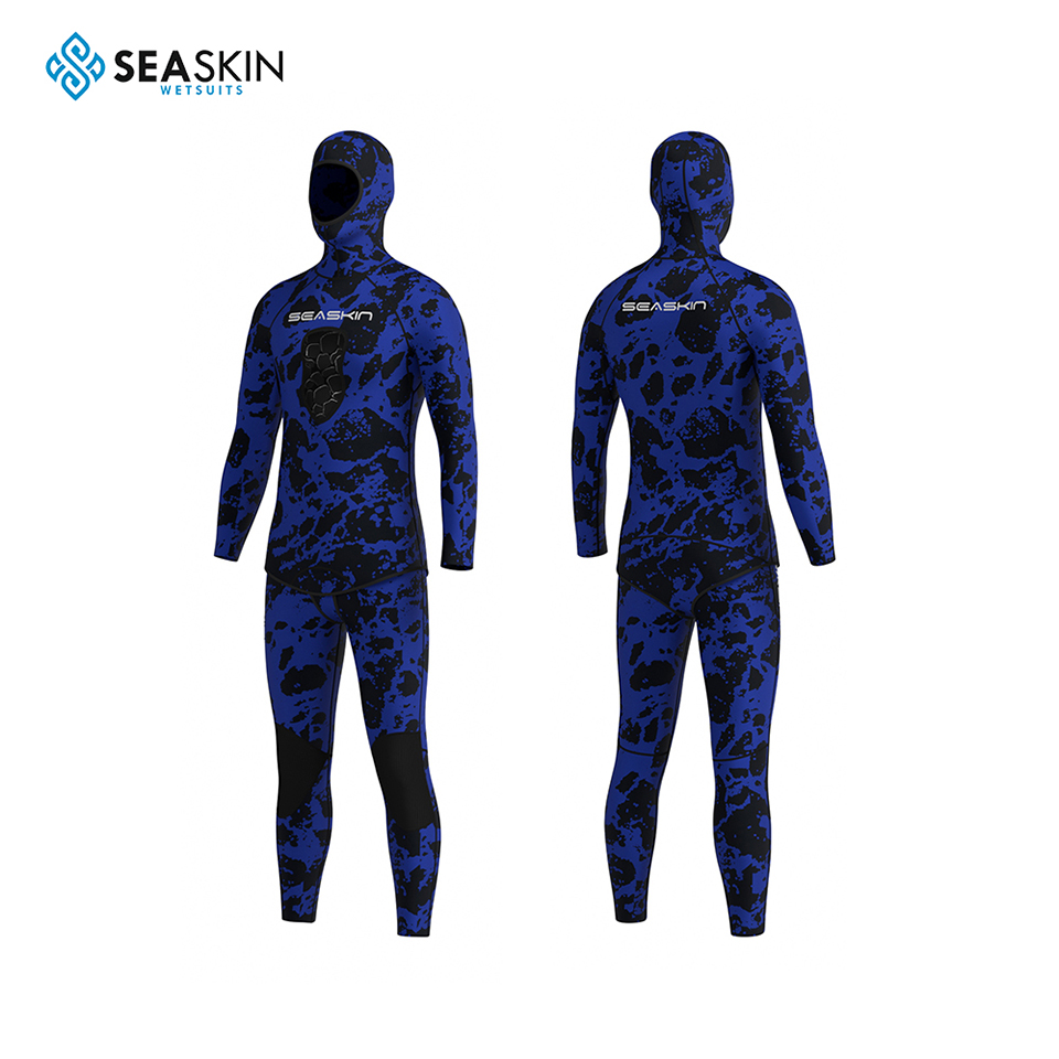 Seaskin dua keping 3mm neoprene menyelam wetsuit