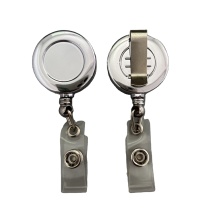 24" Pull Cord ID Card Key Holder with Carabiner Retractable Badge Reel