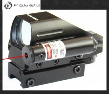 Vector Optics Tomcat 1x22x33 Hunting 4 Reticles Red Green Dot Scope Electro Gun Sight with Side Red Laser Sight Combo