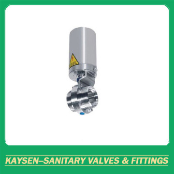 DIN Sanitary Pneumatic Butterfly Valves threaded