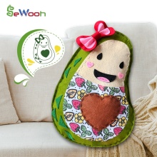 Kids DIY Felt Fabric Animal Pillow Sewing and Painting Craft Kit