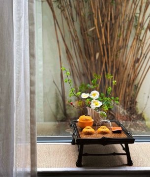 Lightweight Handmade Bamboo Coffee Table - Traditional Craftsmanship