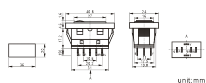 ASW-21D-1 automotive switch