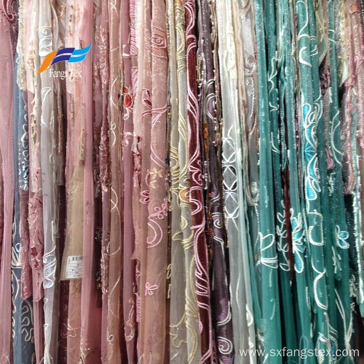 Voile Embroidery 100% Polyester Sound Proof Curtain