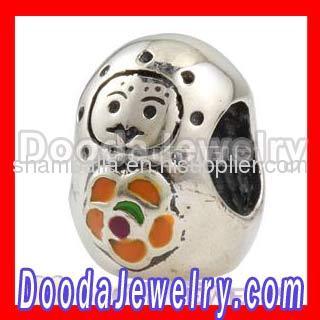 Cheap European Silver Babushka Doll Charm Beads?
