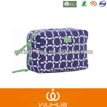 Chain print cosmetic bag