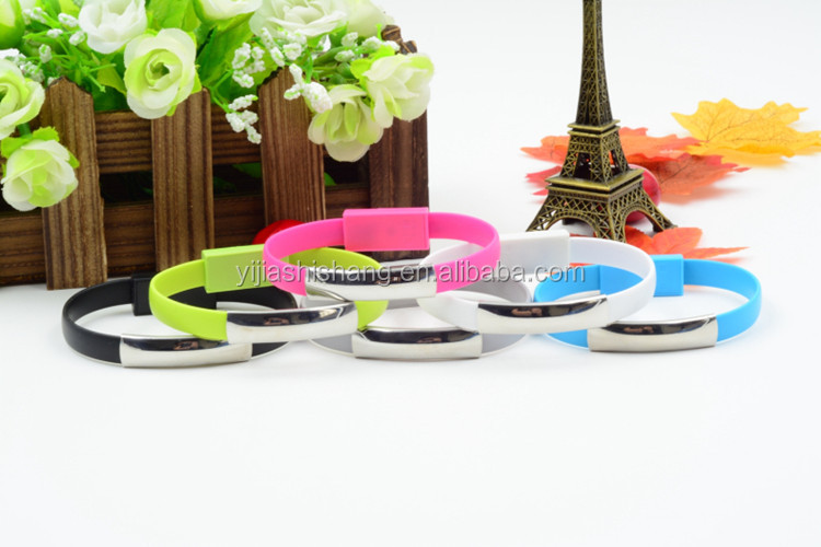 Short Micro USB Charging Cable Wristband Micro USB Cable Data Sync Charger Bracelet For Power Bank/ Smart Phone