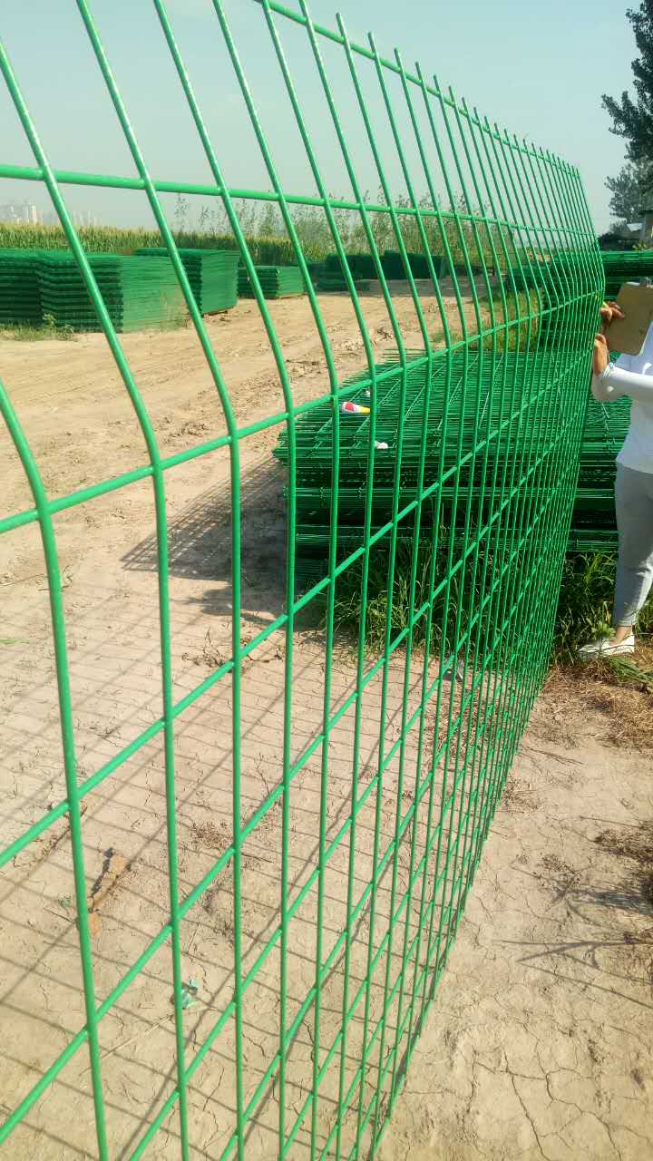 Green Coated Wire Fence Panels