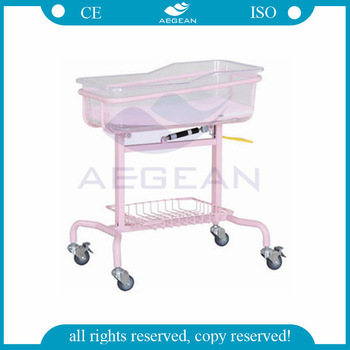 AG-CB009 OEM service single function hospital clear plastic baby crib