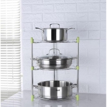 Multifunctional Kitchen Stainless Steel Storage Pot Rack