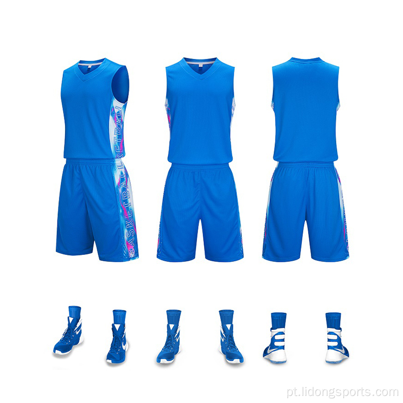 Calções Treinamento Homens Basquete Uniforme Reversível Basquete Uniforme Definir Basquete Jersey Sets