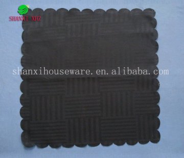 balck checked jacquard table cloth