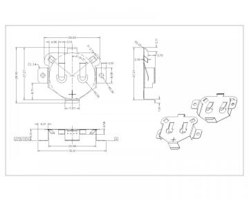 BS-S-SI-R-11740 SM COIN CELL CLIP