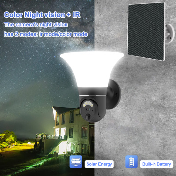 LED SANGE STREAD Liicht mat Outdoor CCTV Kamera