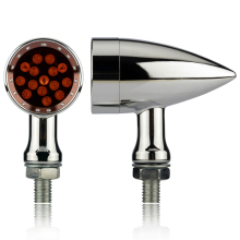 Harley Retro Motorcycle Turn Signals - Metal Blinkers for Chopper Bobber Cafe Racer