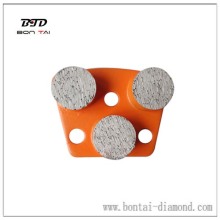 Three segment diamond grinding pads aggressive and efficient