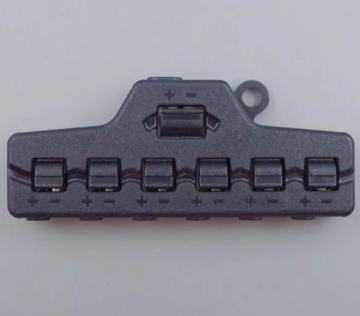 Safety push wire connector with six holes