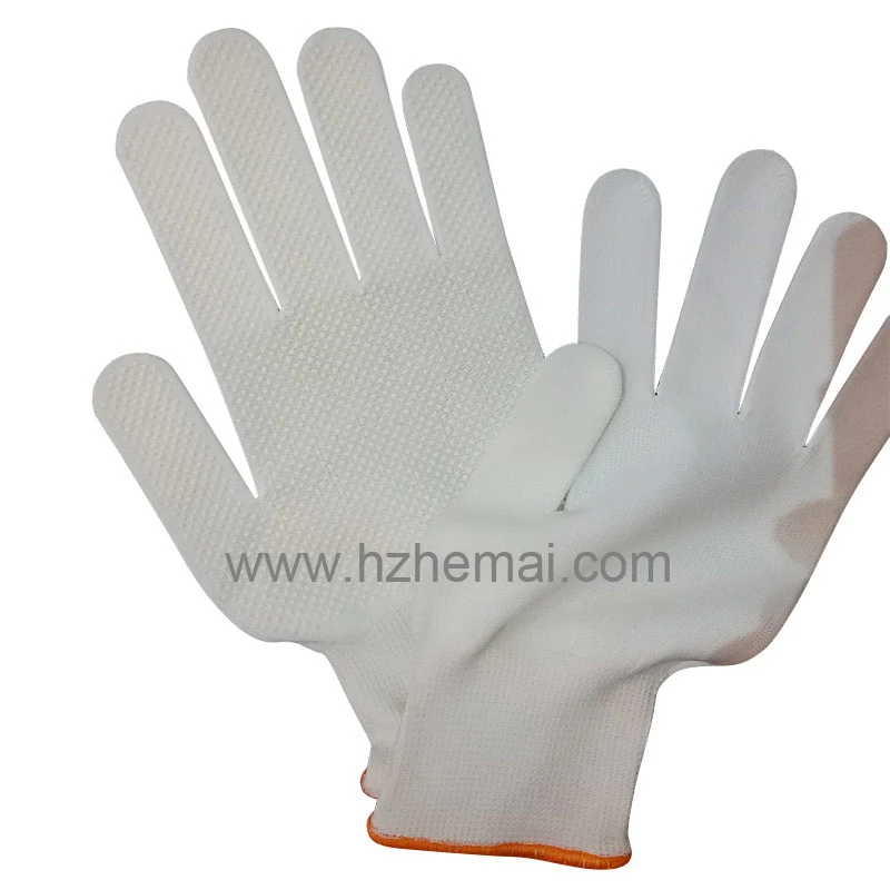 13 Gauge Polyester Gloves PVC Dots Industrial Safety Work Glove