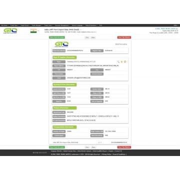 Datos de aduana de importación de acrílico