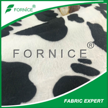 polyester cow printed pajamas velboa fabric