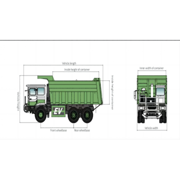 NUEVA Marca China Camina Mine Camina con Versión 4x4 de camión eléctrico