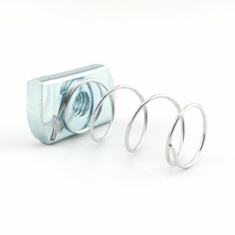 Cink bevonat rugós csatorna anyák