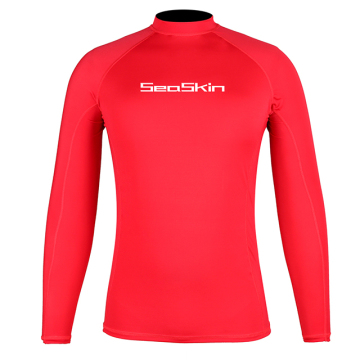 Seaskin Mens Sun Shirt Long Sleeve Rash Guard