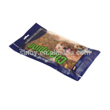 three side sealed pet food bag with hang hole