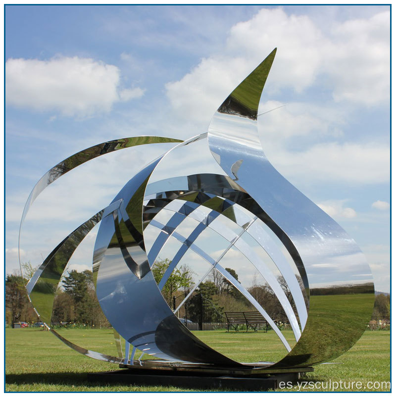 Escultura de Esfera de acero inoxidable