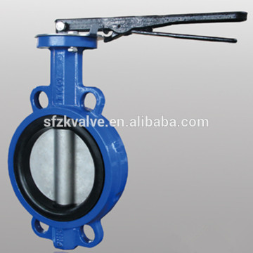 Manual wafer rubber seat butterfly valve