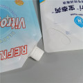 plastic packaging stand up spout pouch with handle