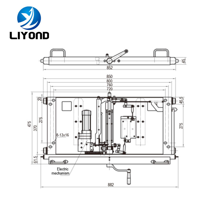 electric supplier High Quality Chasis Truck  handcart for Circuit Breaker  DPC-4A/1000/300MM 24KV