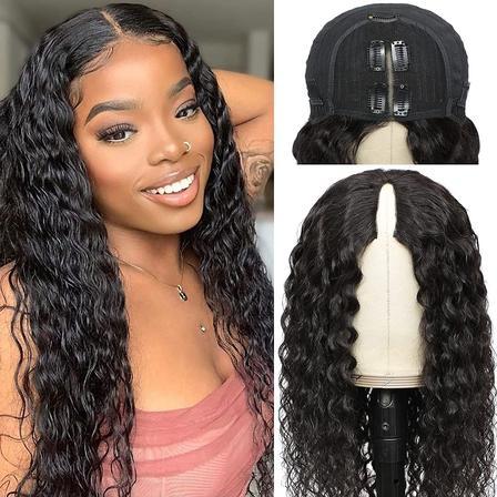 Water Wave V Part Human Hair Wig