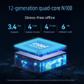 XCY Intel Core 12 N100/N200/N300/N305 Quad-Core Mini PC