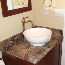 Lowes Indian Rain Forest Brown Marble Table Tops and Bathroom Countertops