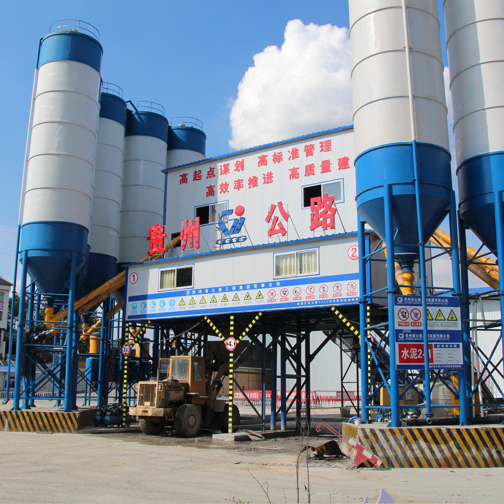 Mini cement 180m3 belt type concrete batching plant