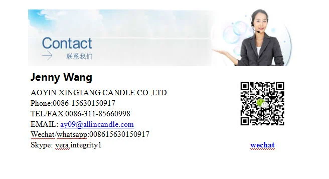 Aoyin Cheap Candle 20g 30g Banjul Paraffin Wax White Candle