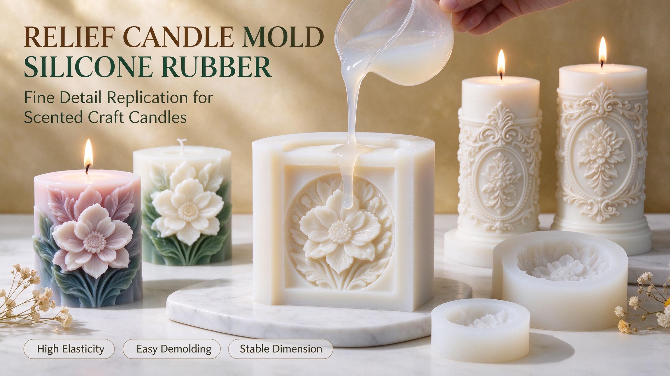 Silicone de moulage artisanal de bougie en relief 3 Relief Candle Craft Molding Silicone 3