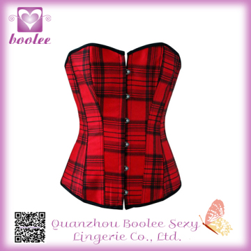 Red Check Sexy Corsets Basques