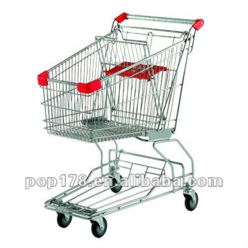 Chrome metal shopping cart/ shopping trolley