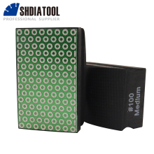 SHDIATOOL 90x55mm Grit 100 Electroplated Diamond Hand Pad for Granite and Marble