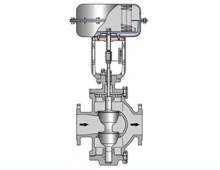 Double-seated globe control valve