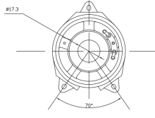 32ohm three ears paper cone speaker for car